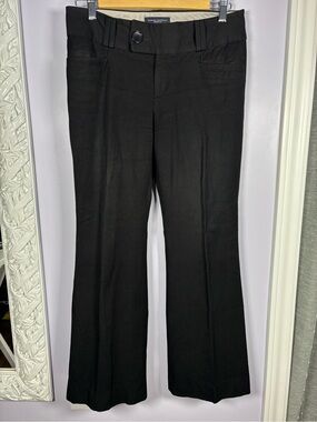 Banana Republic Black Martin Fit Stretch Comfy Chic Boot Cut Dress Pants 6